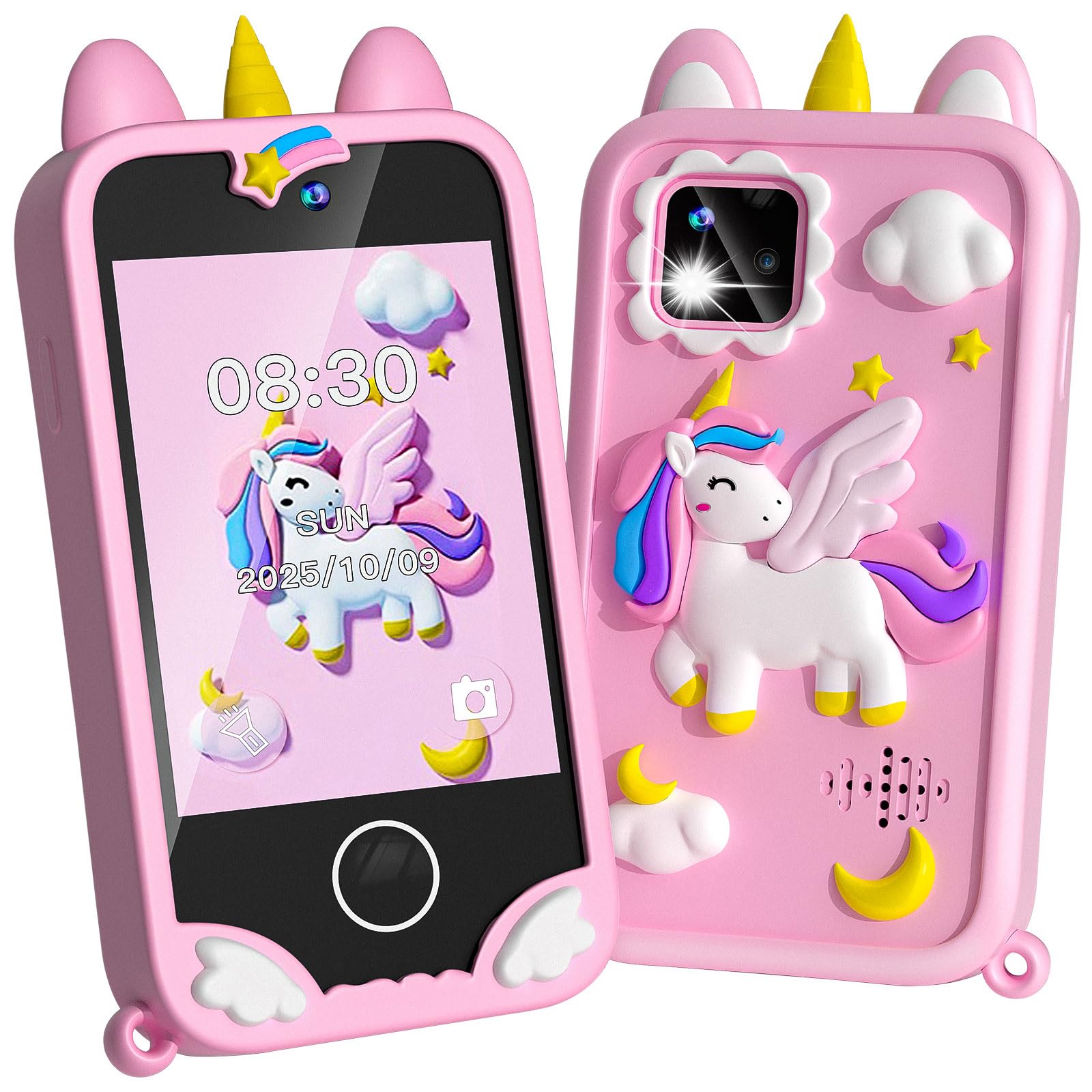 Rvwsx Kids Phone with 2.8-inch touchscreen for easy learning and play
