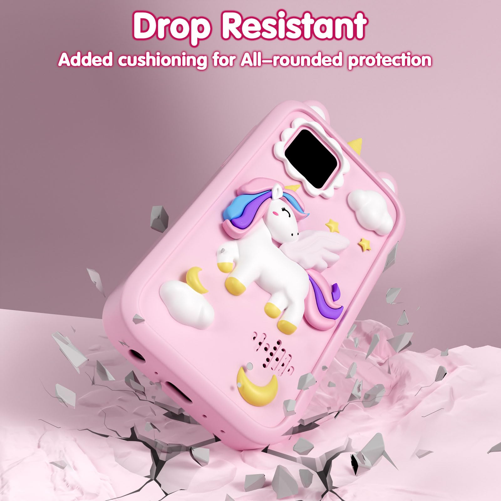 Rvwsx Kids Phone silicone case protects against drops