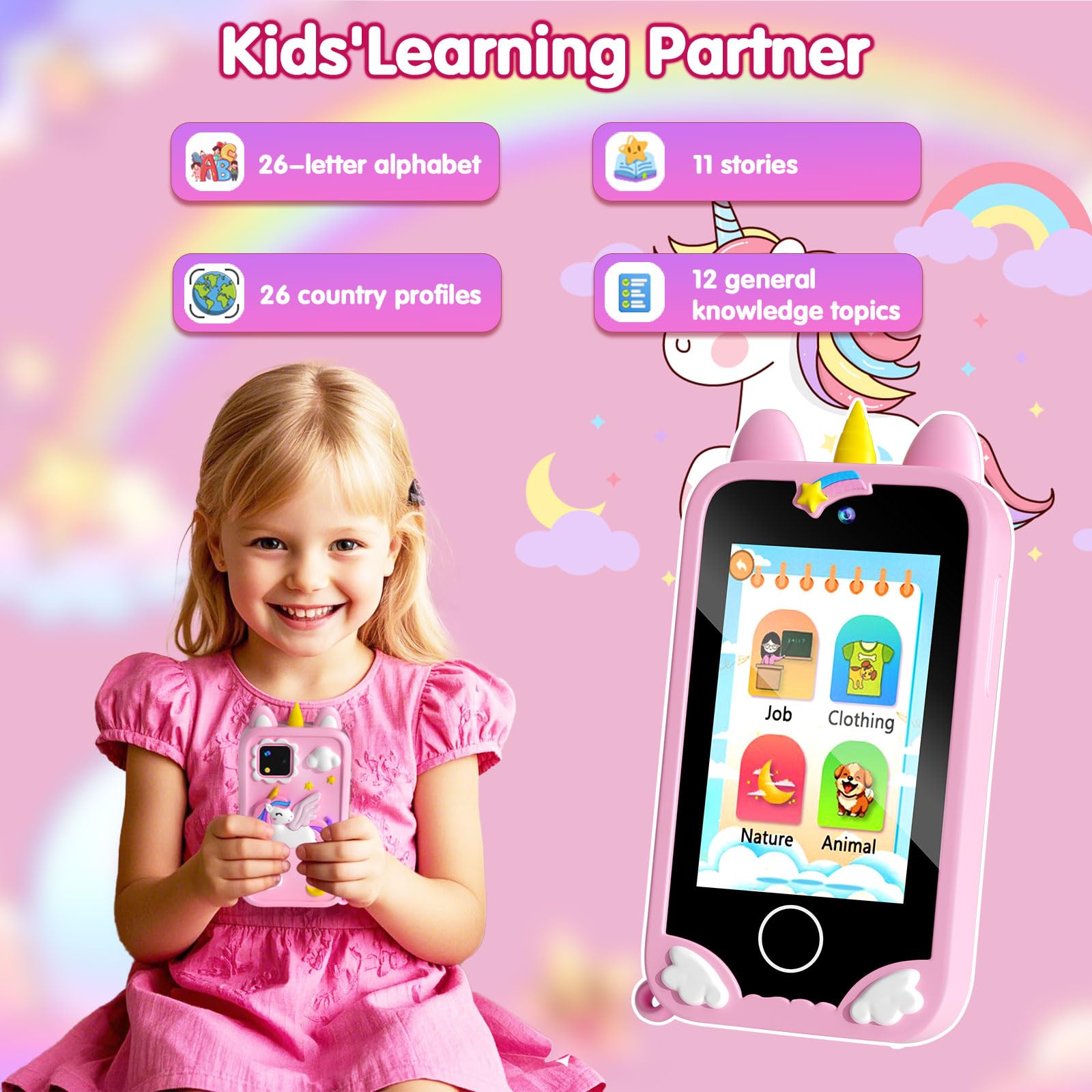 Rvwsx Kids Phone MP3 player enables kid-friendly listening