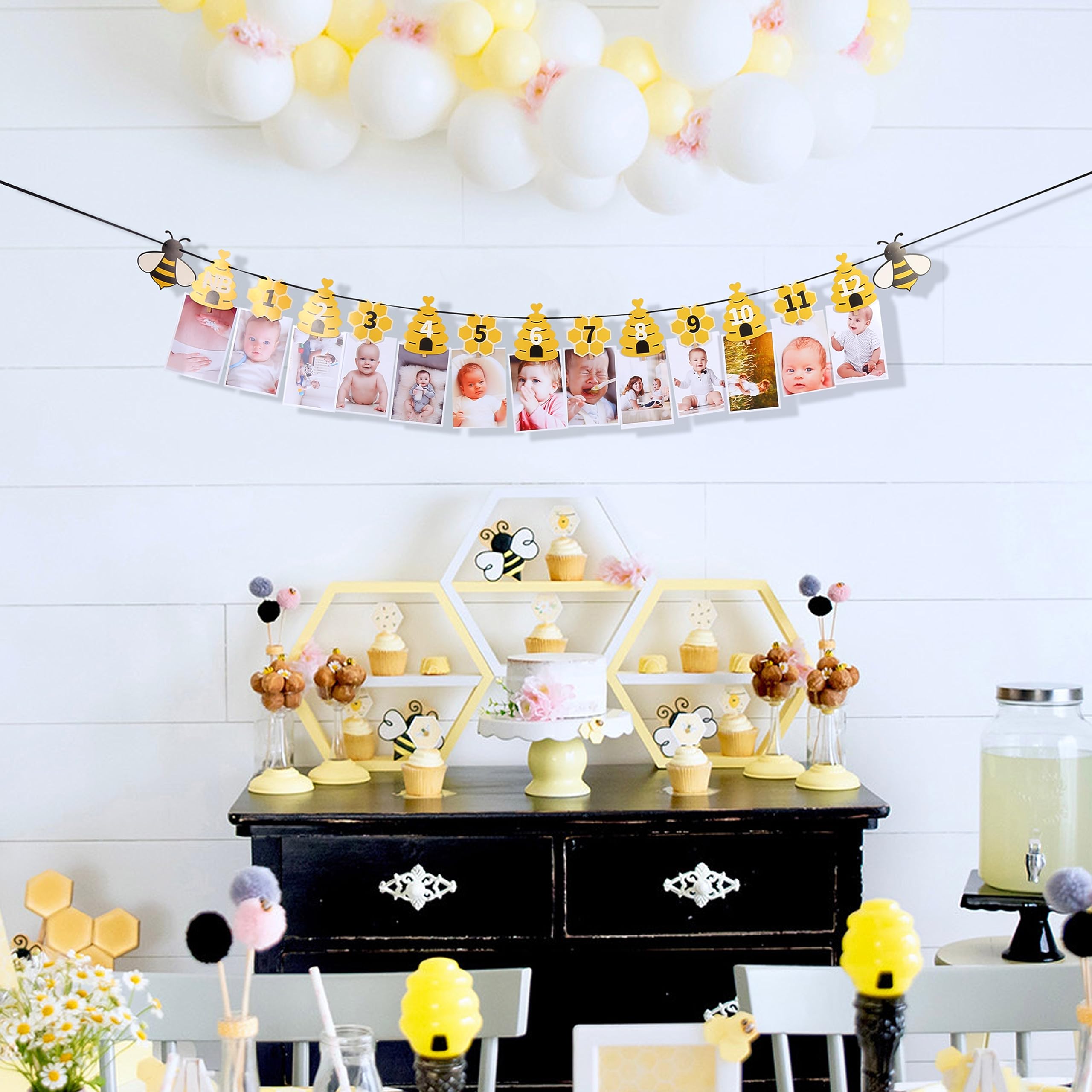 Rweseo Bumble bee birthday decor adds cute charm to bee-themed party setups.