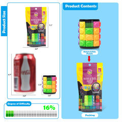 R.Y.TOYS Colorful fidget cube gift-ready for kids and adults.