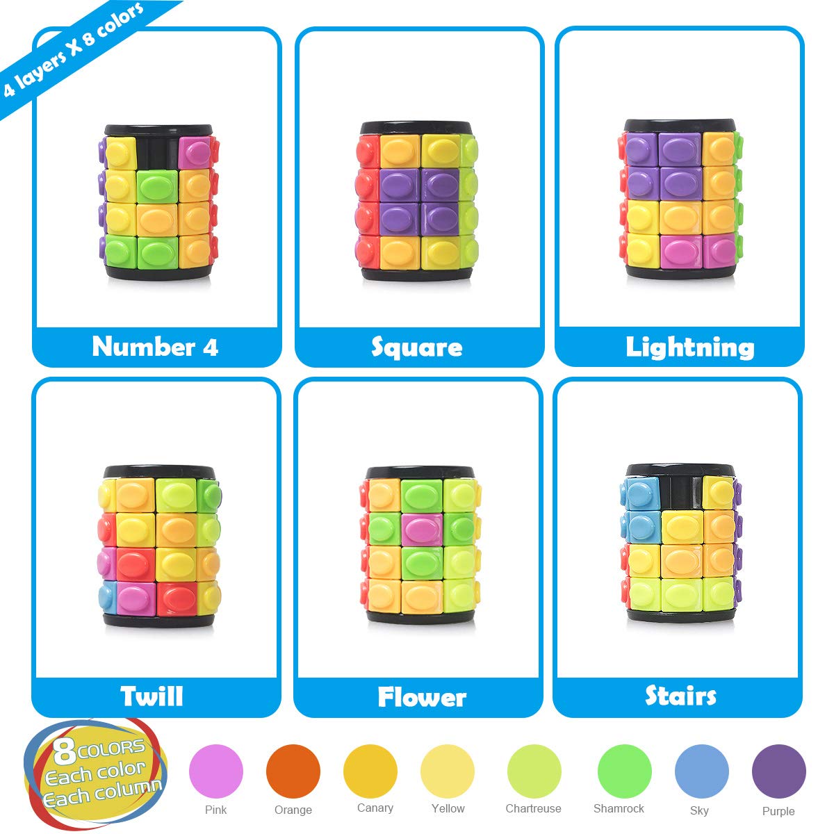R.Y.TOYS Four-layer 32-piece cube enabling pattern creation and restoration.