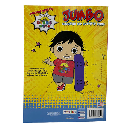 Ryan's World coloring book inner pages with outlines ready to color and customize