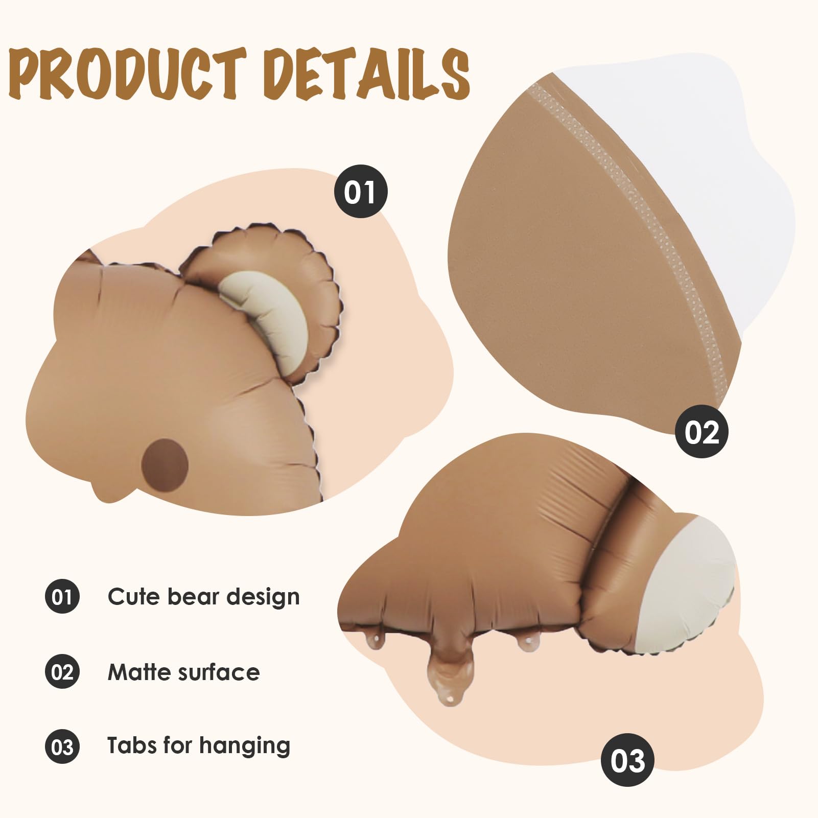 Ryetvok bear balloons self-sealing foil for easy inflation and reuse.