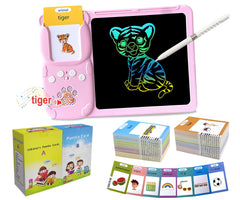 Rylai talking flash cards pink cover for engaging early words learning