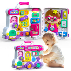 Ryotagift 54-in-1 baby busy board with colorful activities for fine motor practice