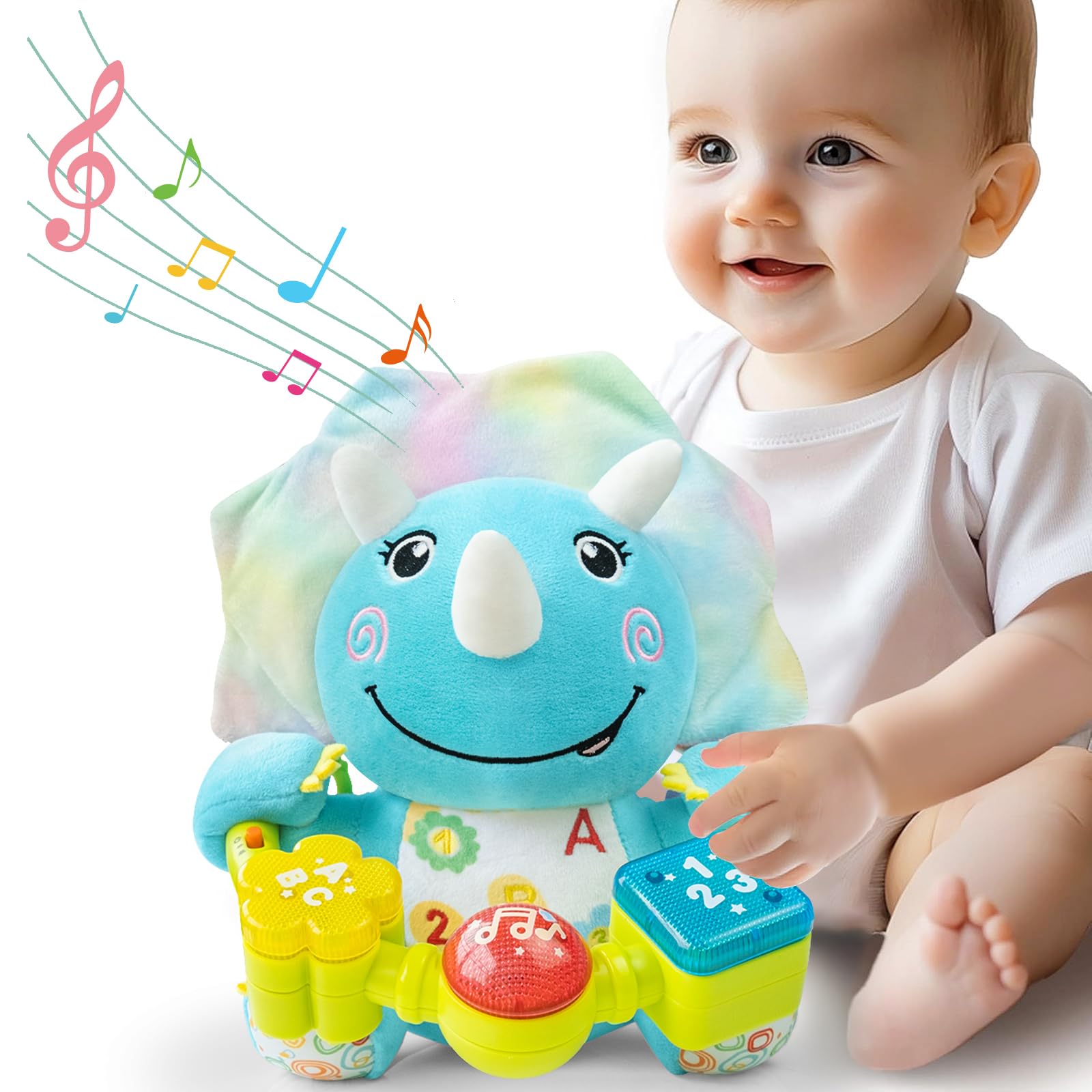 Ryotagift bilingual elephant toy lights and music to captivate babies during playtime