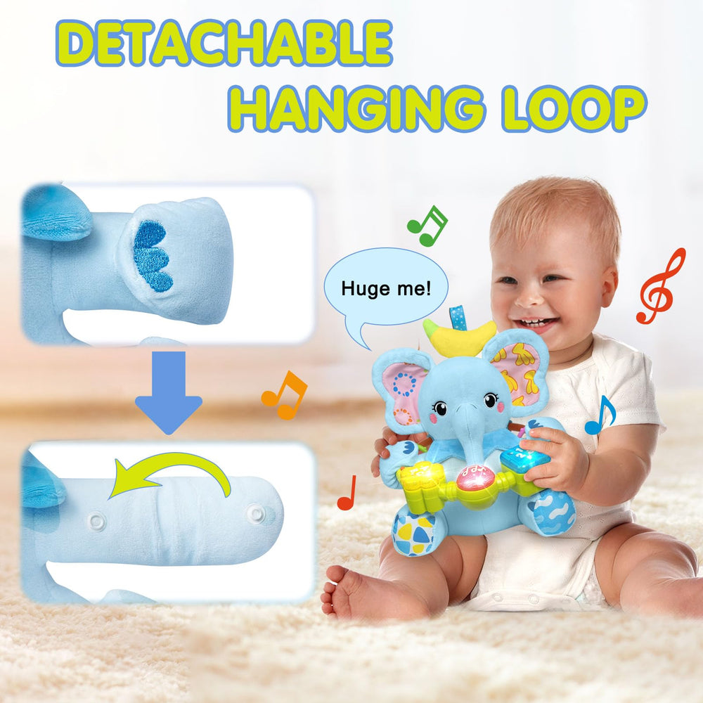 Ryotagift bilingual elephant switches between English and Spanish for learning play