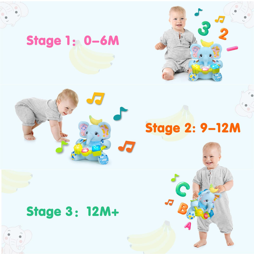 Ryotagift elephant teaches letters and numbers through playful bilingual interactions