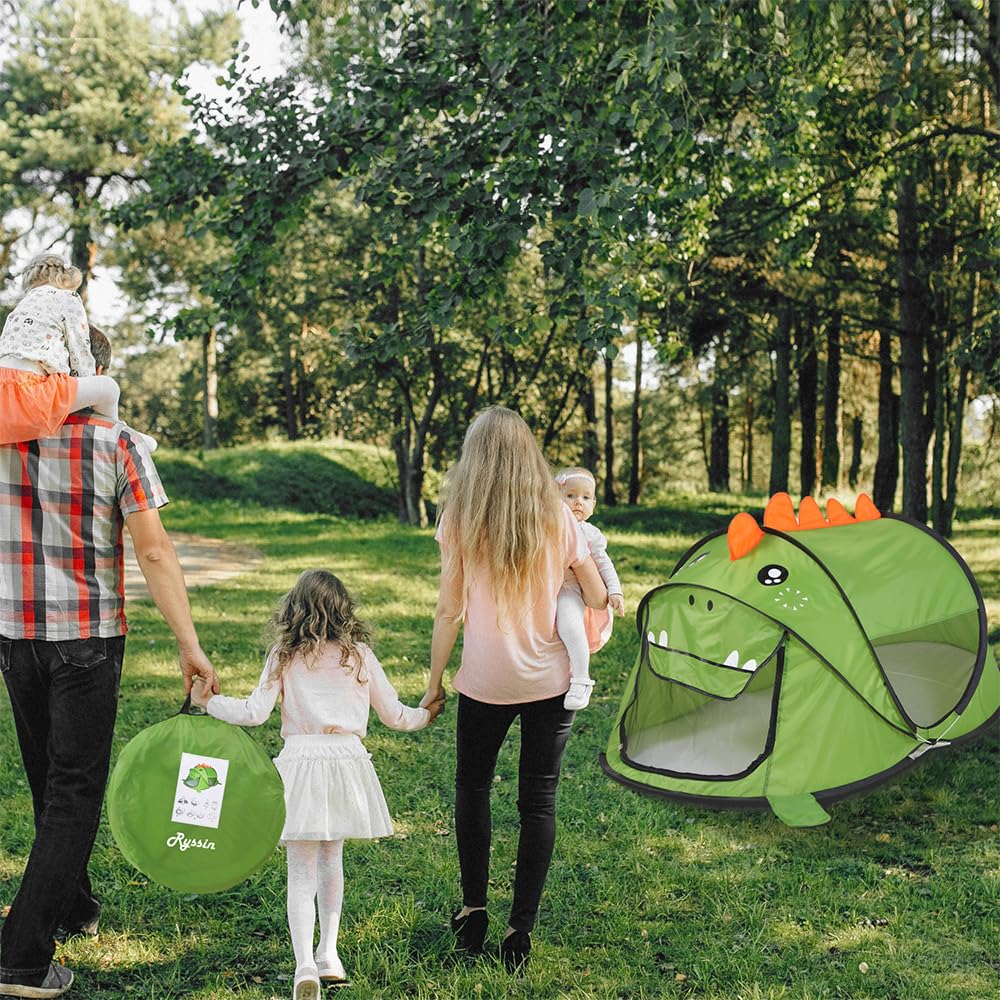 Ryssin pop-up tent with bag ready for storage and transport.