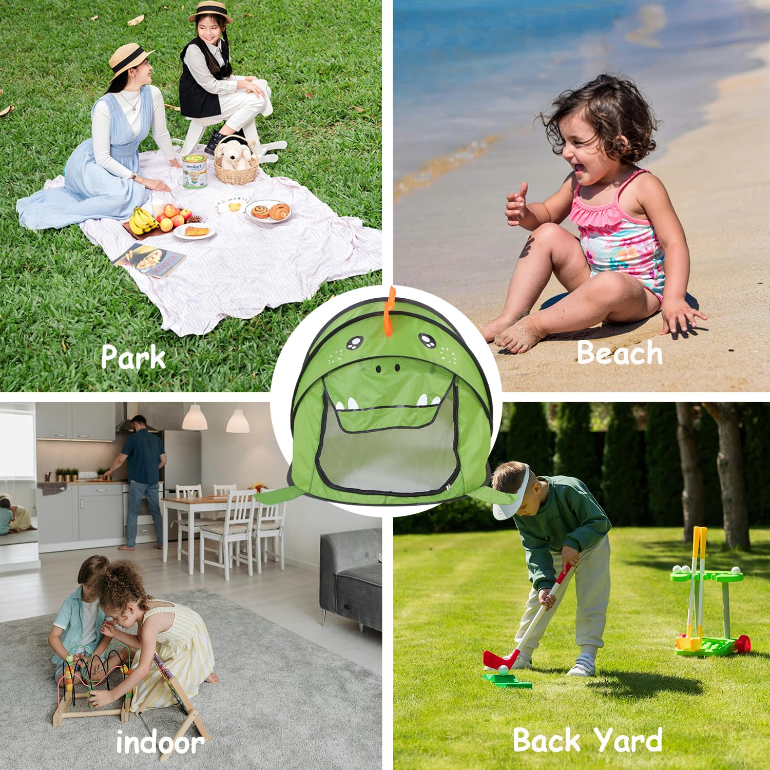 Ryssin portable tent doubles as a cozy nap space for kids.