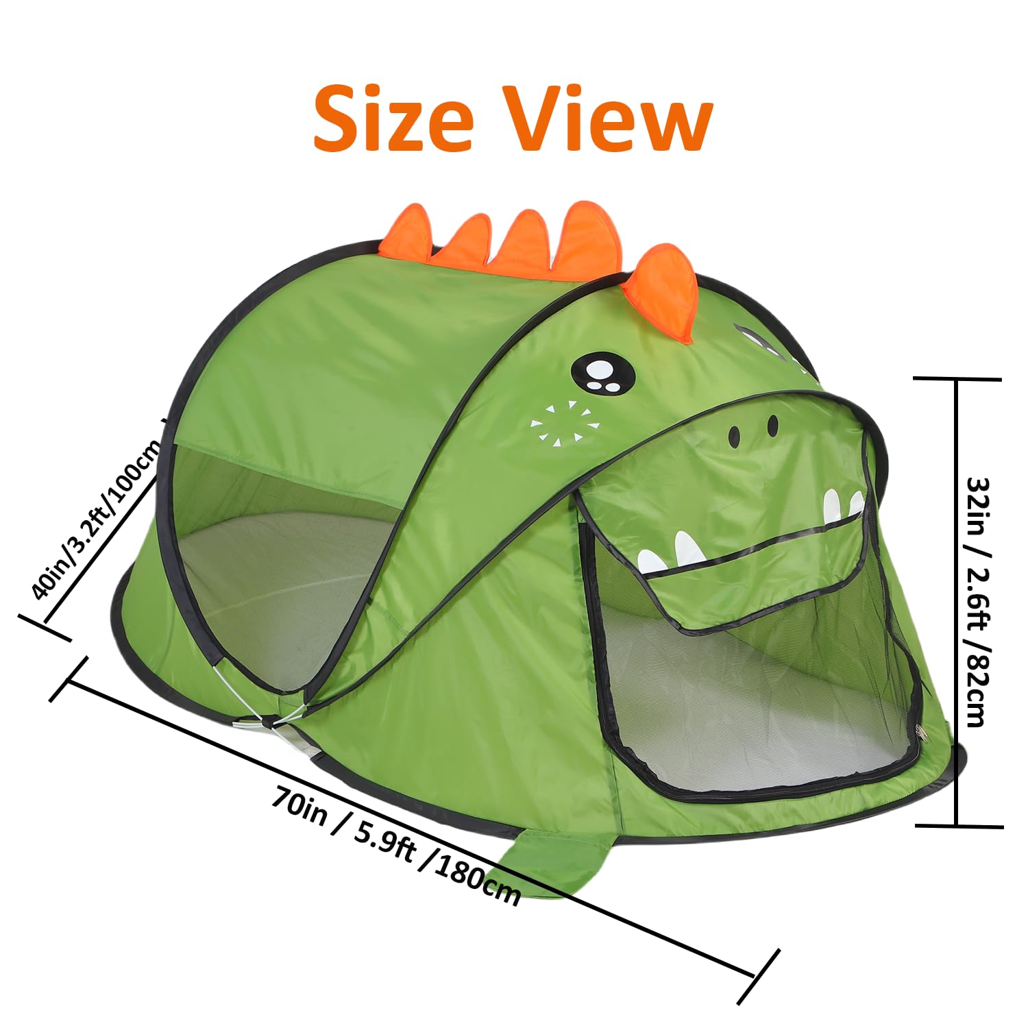 Ryssin dinosaur tent large size, ideal for shared play.