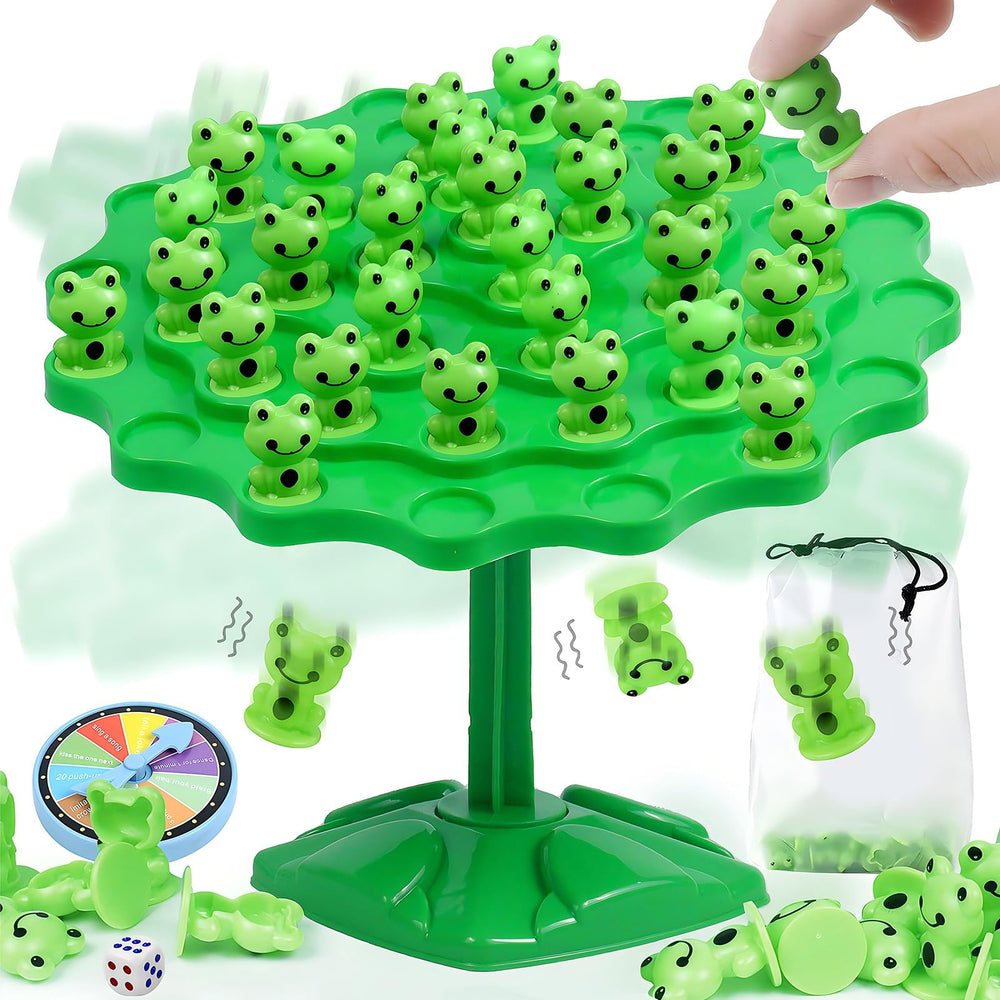 Rytopt Frog Balance Game on tabletop set promotes family bonding and steady hand-eye coordination.