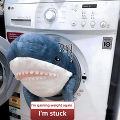 Ryttir two-tone soft plush shark with cotton belly for cozy hugs