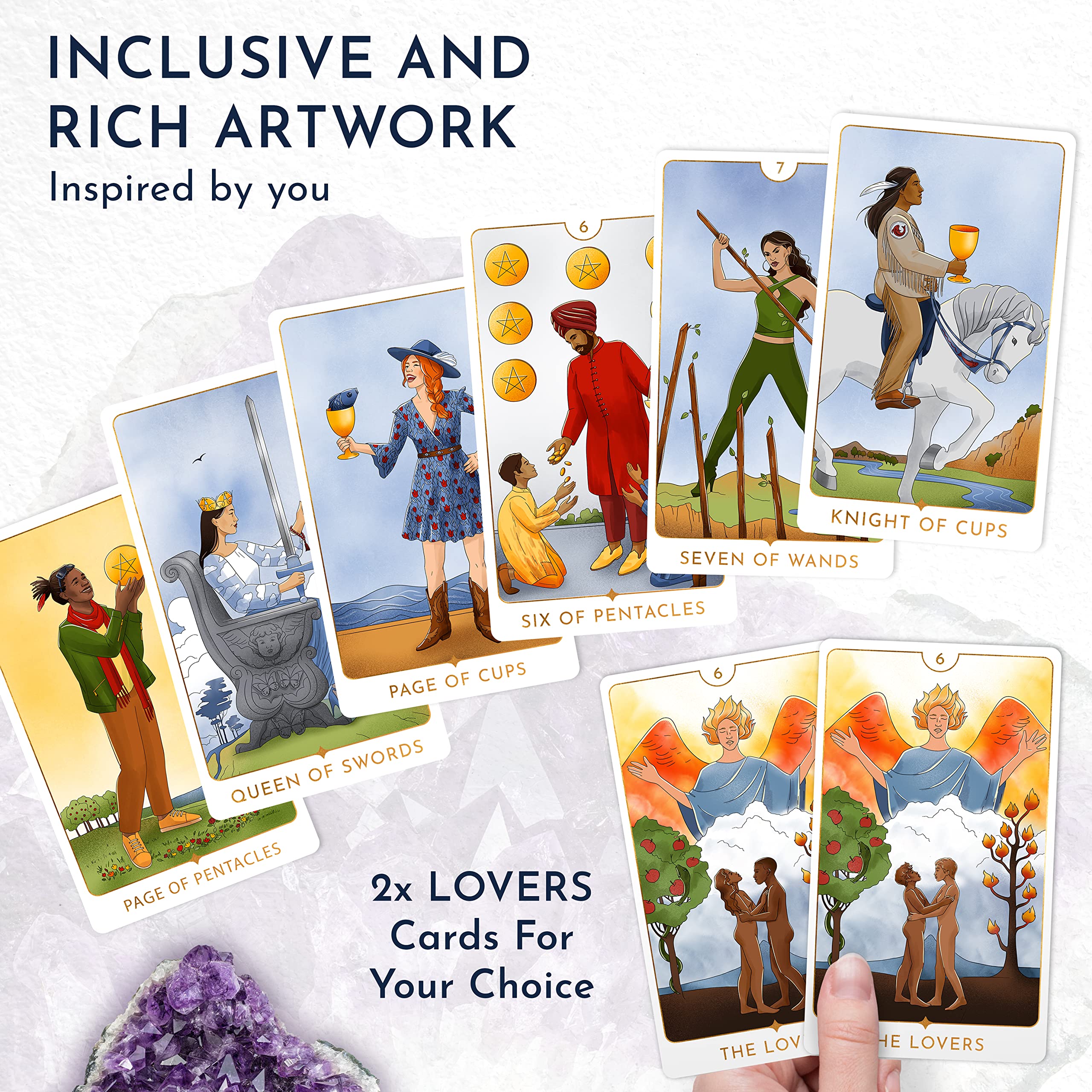 RYVE Awaken guide book open, beginner-friendly explanations for confident card reads.