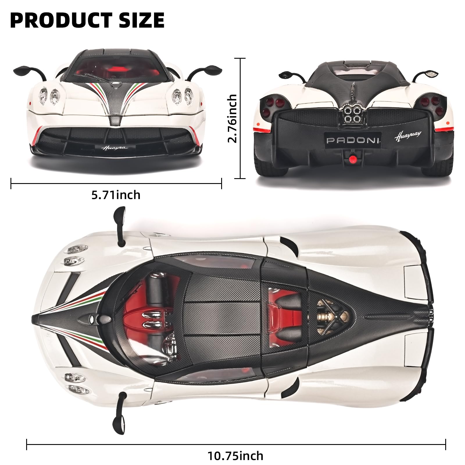 RZAPE Diecast metal body with ABS chassis for durable hands-on play.