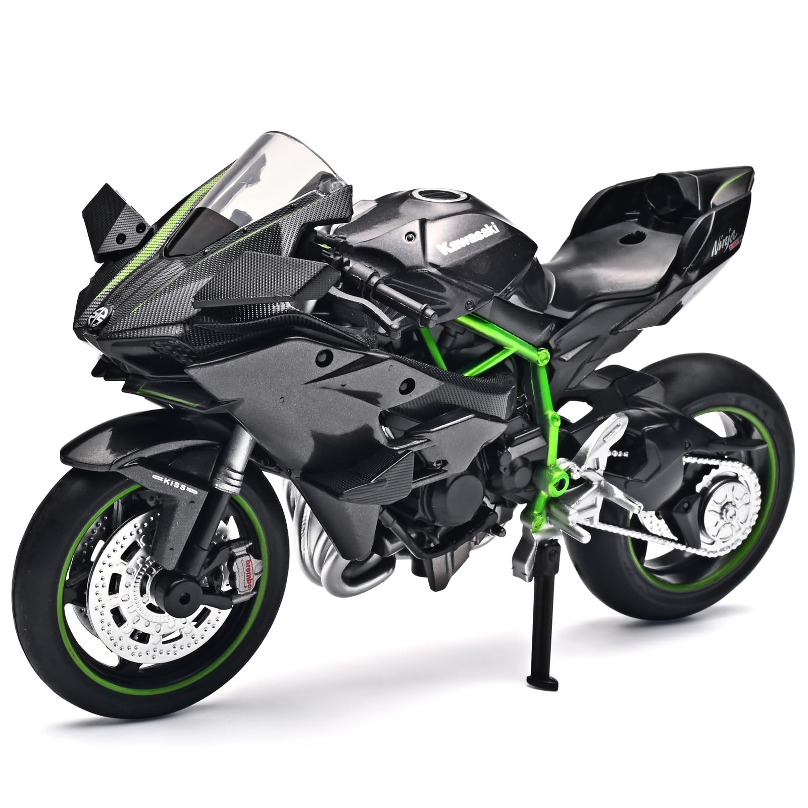 RZAPE 1/12 diecast motorcycle front-wheel steering for interactive play