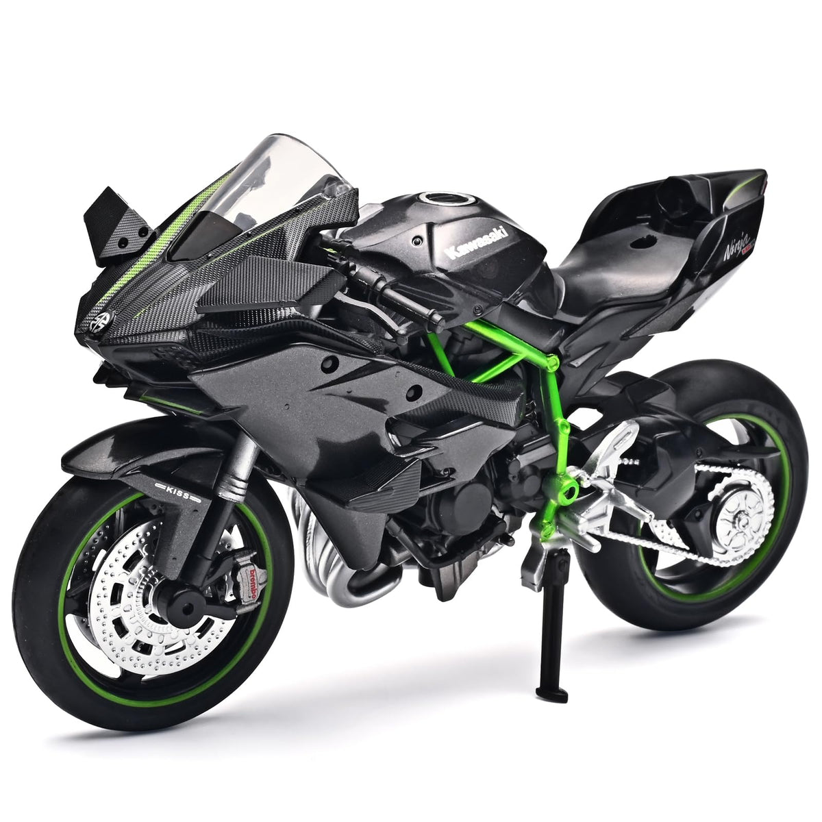 RZAPE 1/12 diecast motorcycle front-wheel steering for interactive play