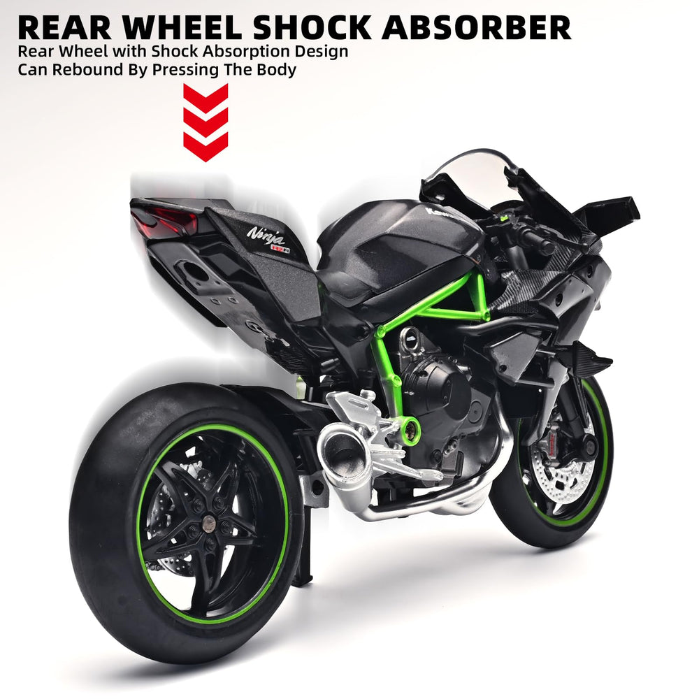 RZAPE Ninja H2R diecast with rear suspension simulation for realism
