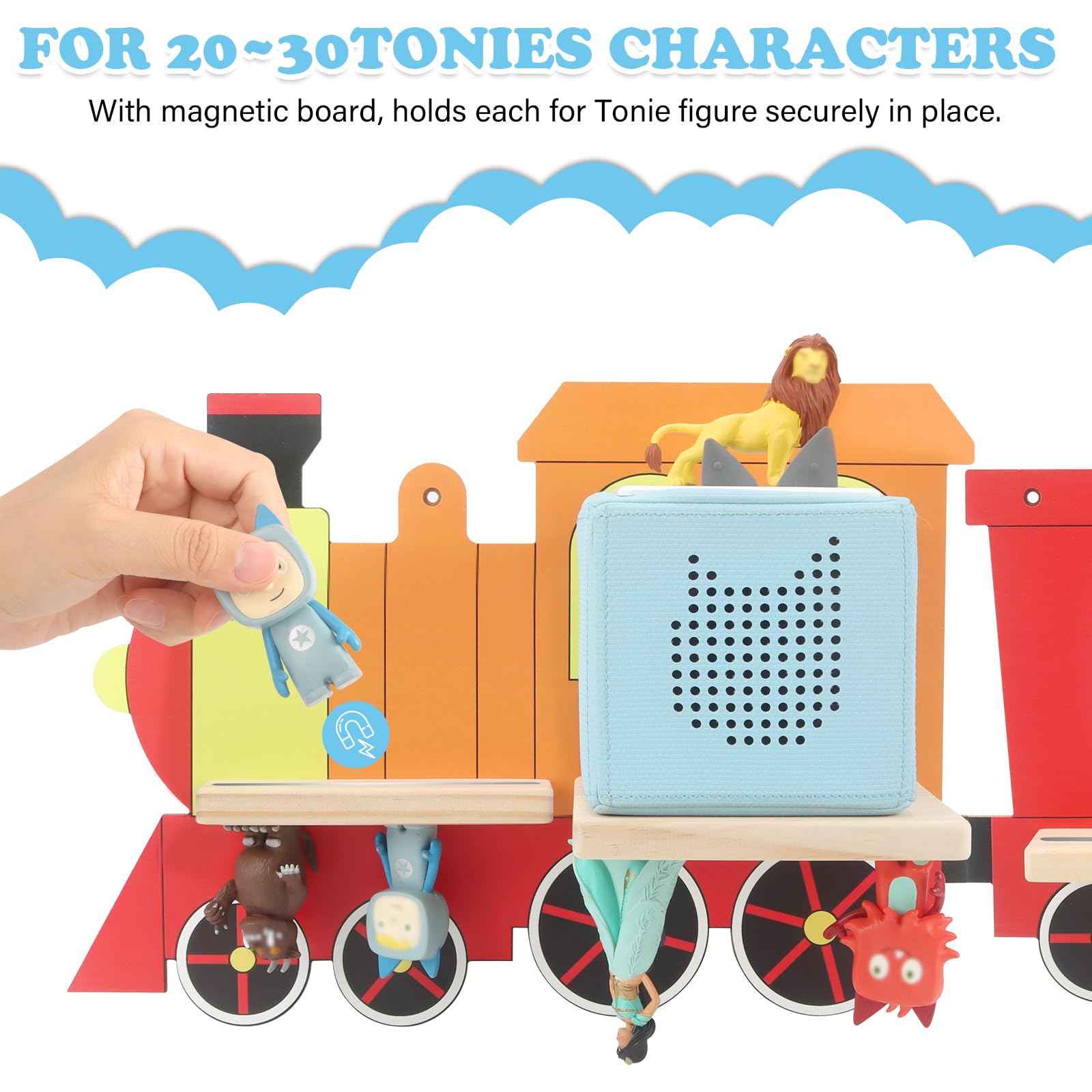 RZYLKA magnetic Tonies storage enables quick access and tidier shelves.