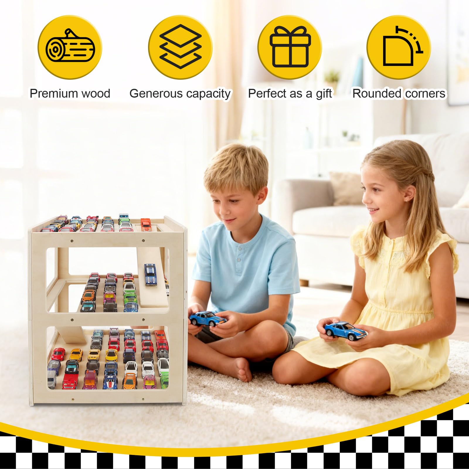 RZYLKA sanded edges ensure safe handling during busy playtime.