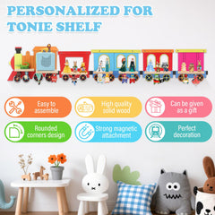 RZYLKA wall-mounted display shelf saves desk space in kids room.