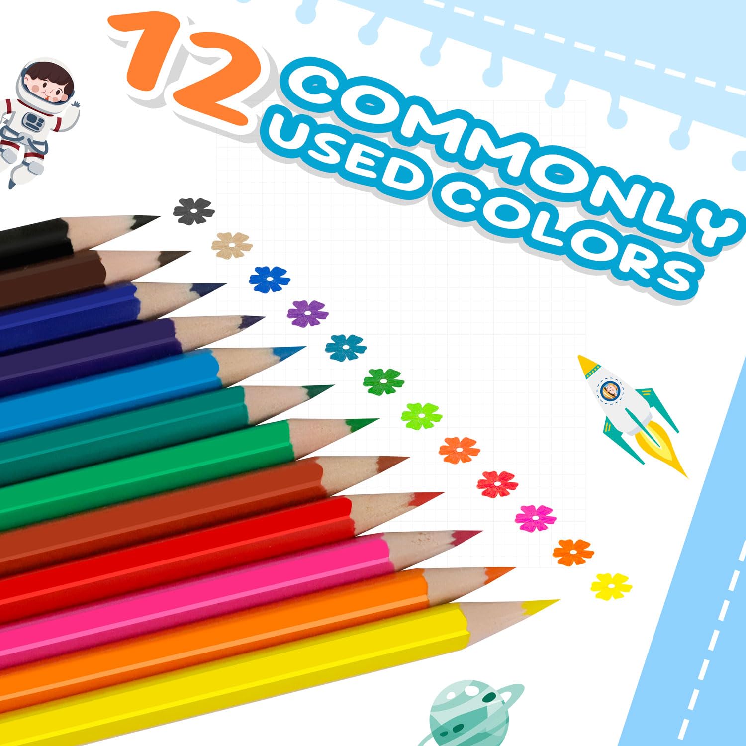 S8686S twelve vibrant colors display for detailed illustrations and creative coloring