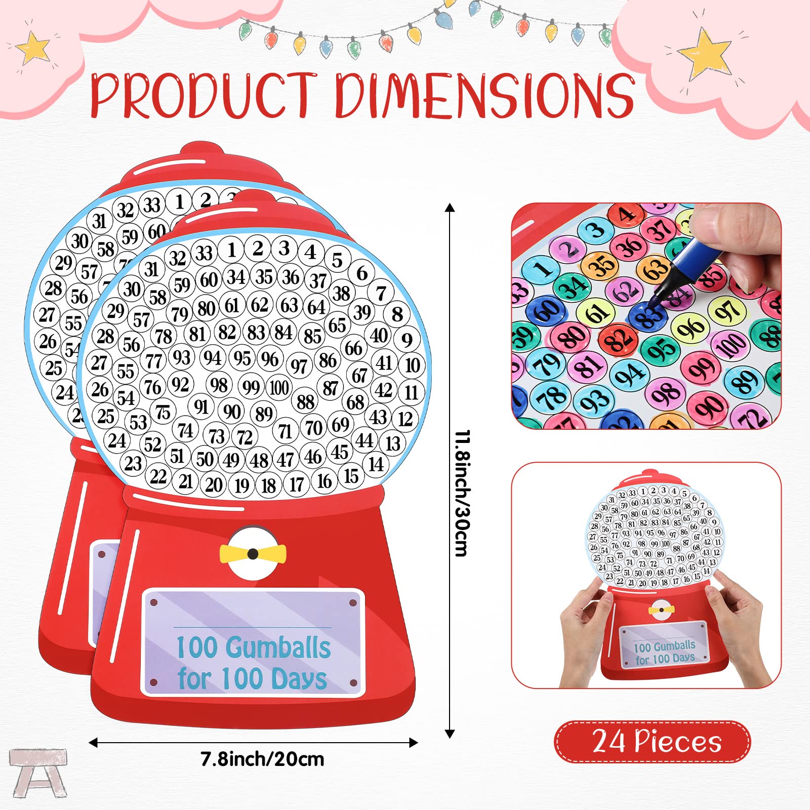 Sabary colorful gumball machine craft fosters student engagement and color matching.