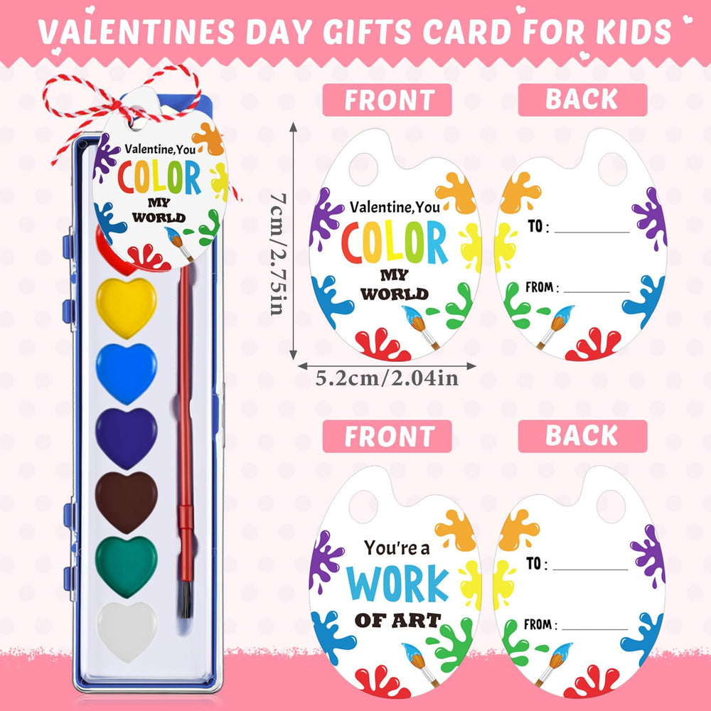 Sabary gift cards accompany the paints for classroom exchanges and prizes.