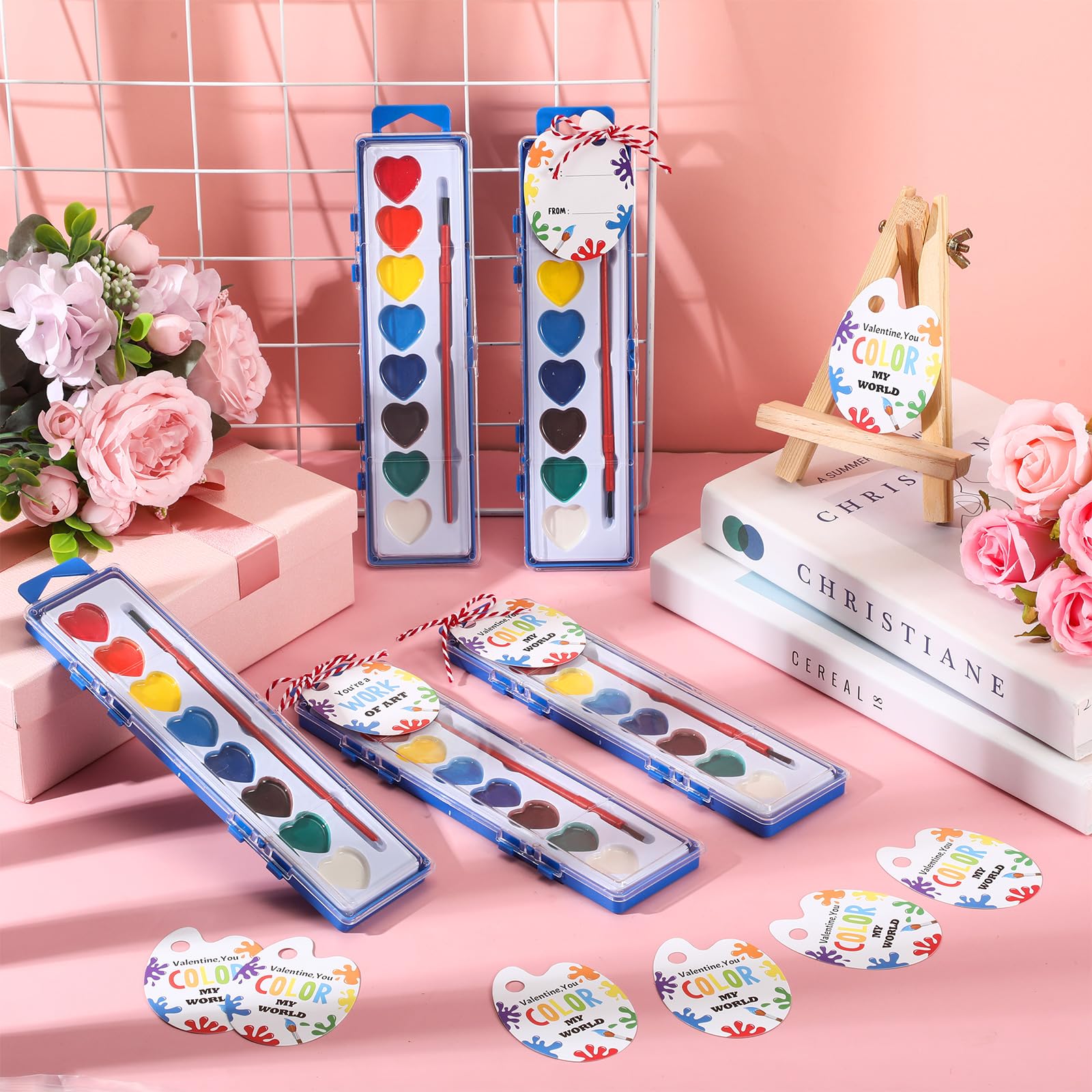 Sabary mini paintbrush and palette for precise blending.