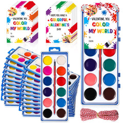 Sabary Valentine paint set lid used as a palette for easy color mixing