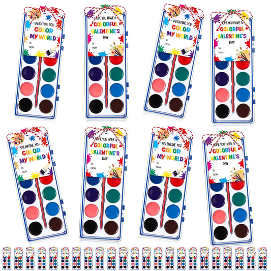 Sabary Valentines paint set packaging showing paints, cards, and rope
