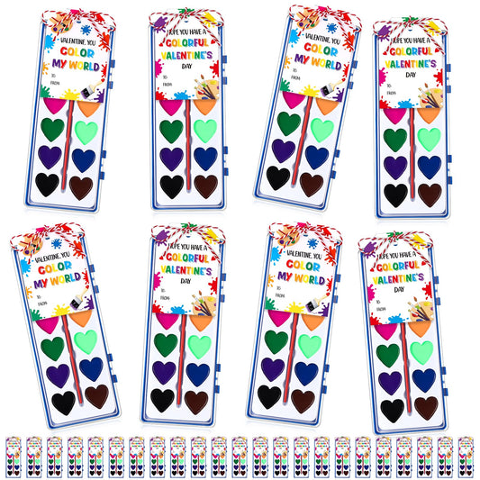 Sabary valentines watercolor set with 30 paints for vibrant, easily mixable colors.