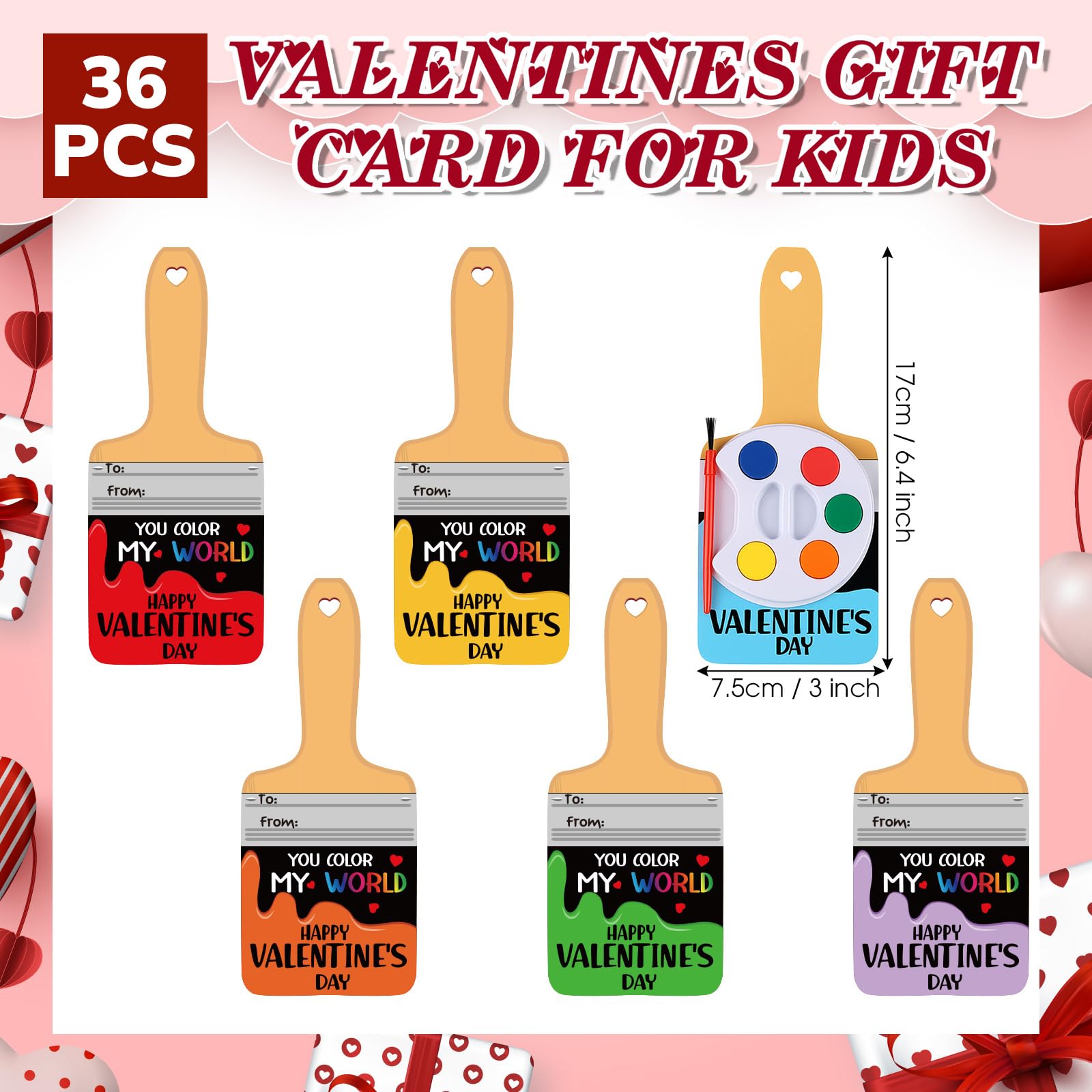 Sabary watercolor paint set bulk with five colors and a brush for kids' art.