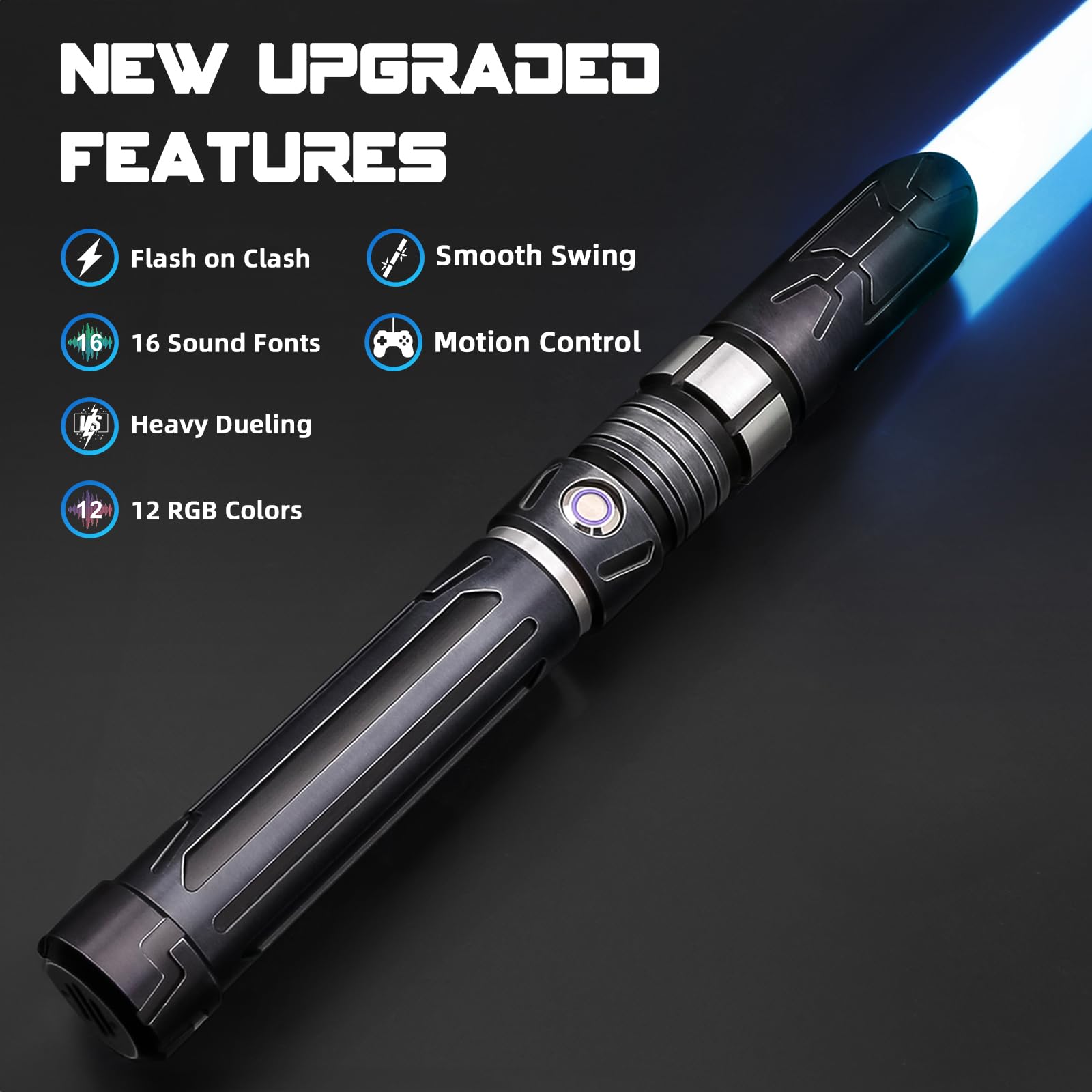 Saberforms motion-control lightsaber activates blade with twist or swing.