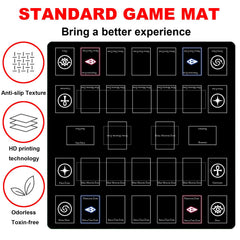 sabermaster Card Rubber Mat stitched edge emphasizes durability during long sessions