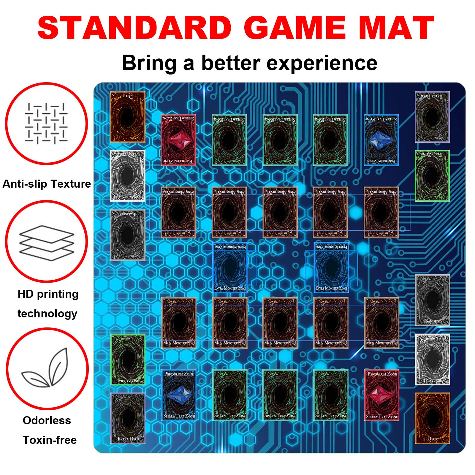 Sabermaster Card Rubber Mat stitching technology reduces wear and tear.