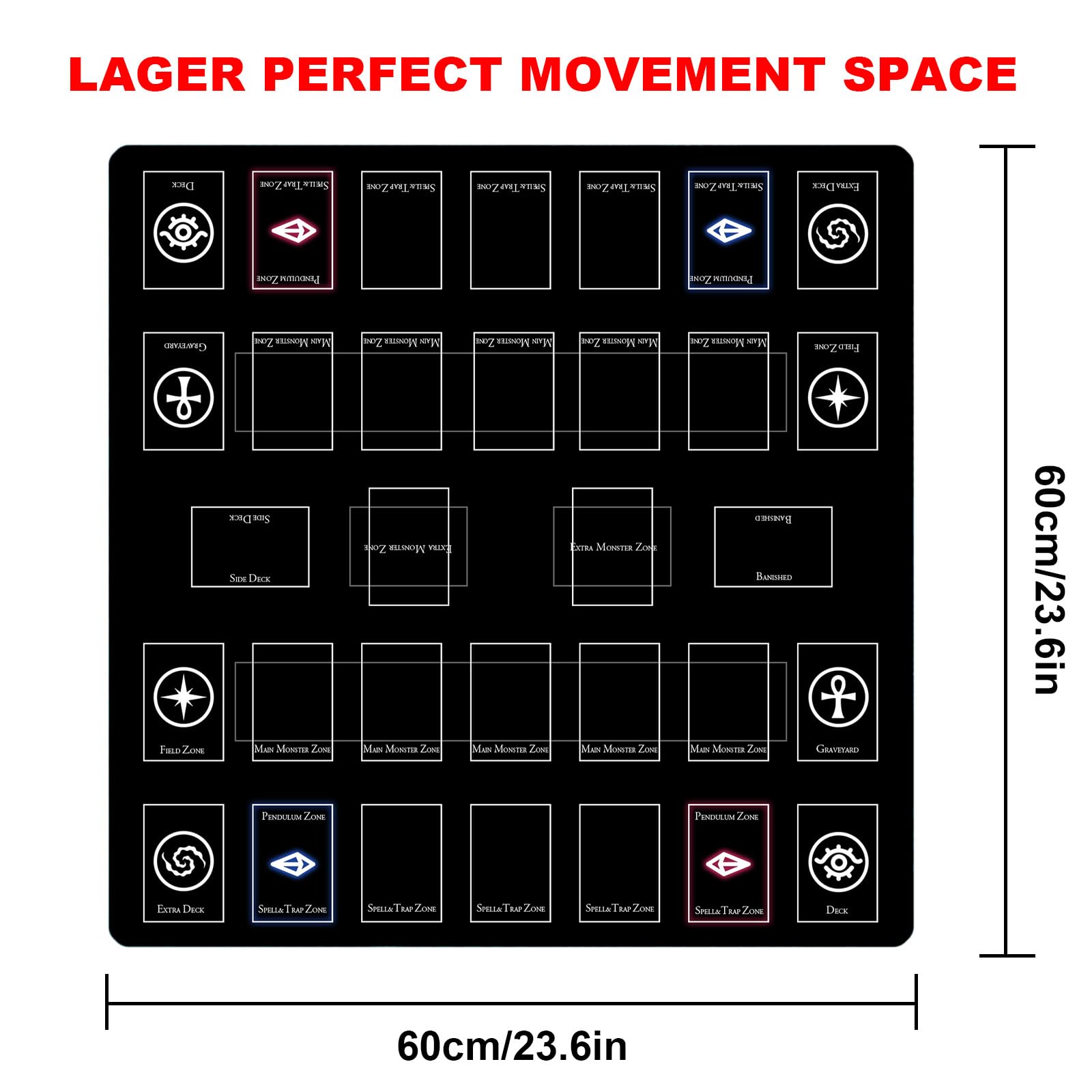 sabermaster Card Rubber Mat top view highlighting the large surface for cards
