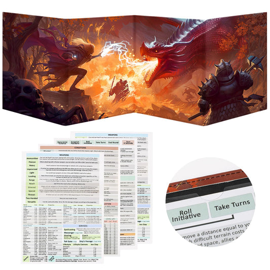 Sabermaster DND DM Screen leather with four pockets for organized notes and quick access.