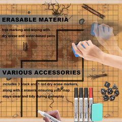Sabermaster DND Map 24x36 dungeon ambience supports tactical planning and mystery.