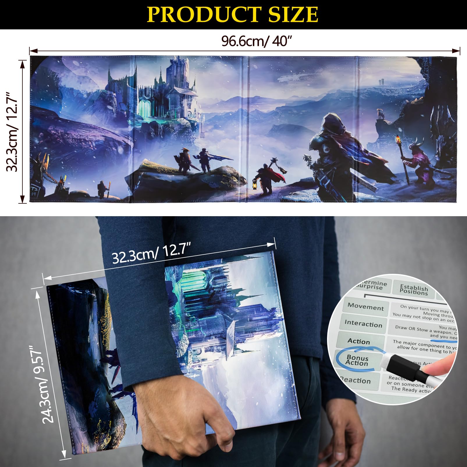 Sabermaster DND Screen leather folded compact transport for travel