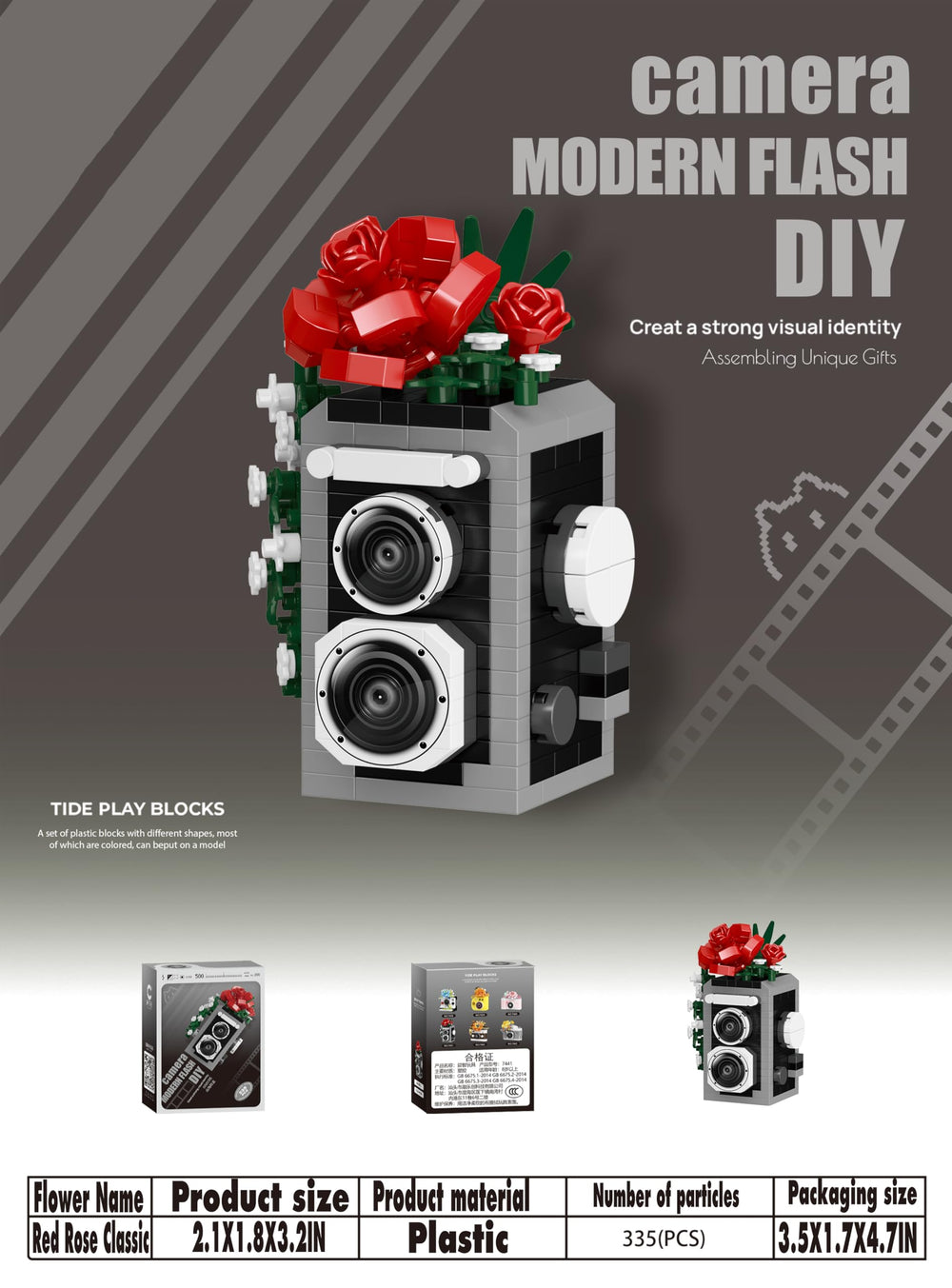 Sacblirr desktop display camera with flower accents enhances workspace ambiance