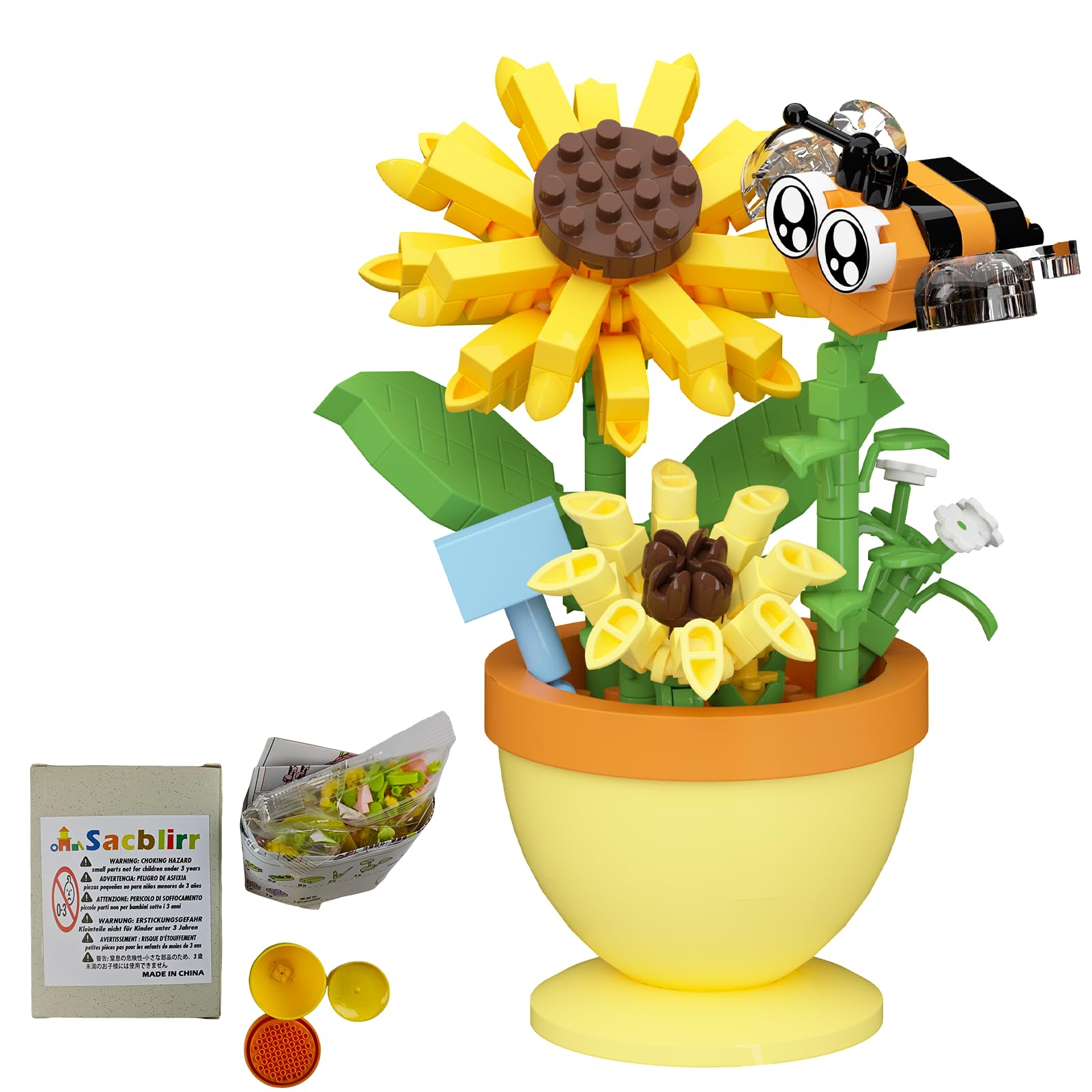 Sacblirr Mini Flower Bonsai dragonfly scene adds whimsy to shelves.