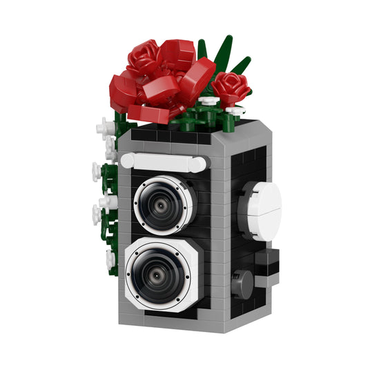 Sacblirr Red Rose camera mini blocks for desk decor and creative display