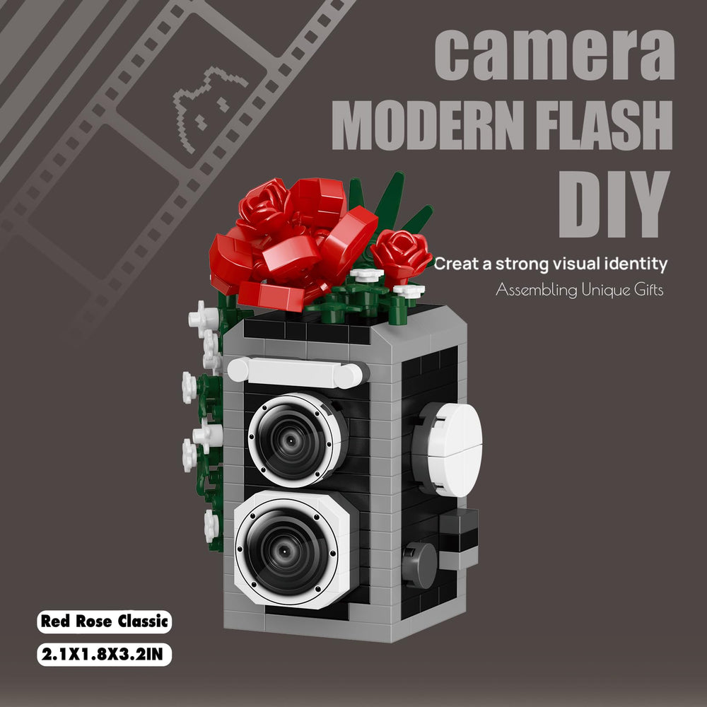 Sacblirr retro brown and pastel camera blocks for collectors