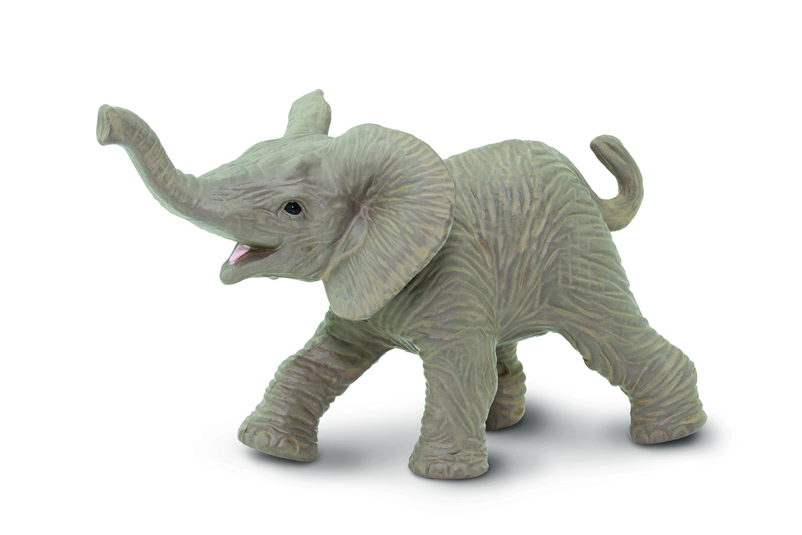 Safari Ltd African Elephant Baby Figurine front view ideal for imaginative play and early learning.
