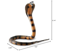 Safari Ltd Cobra figurine uses safe, non toxic materials for child friendly play.