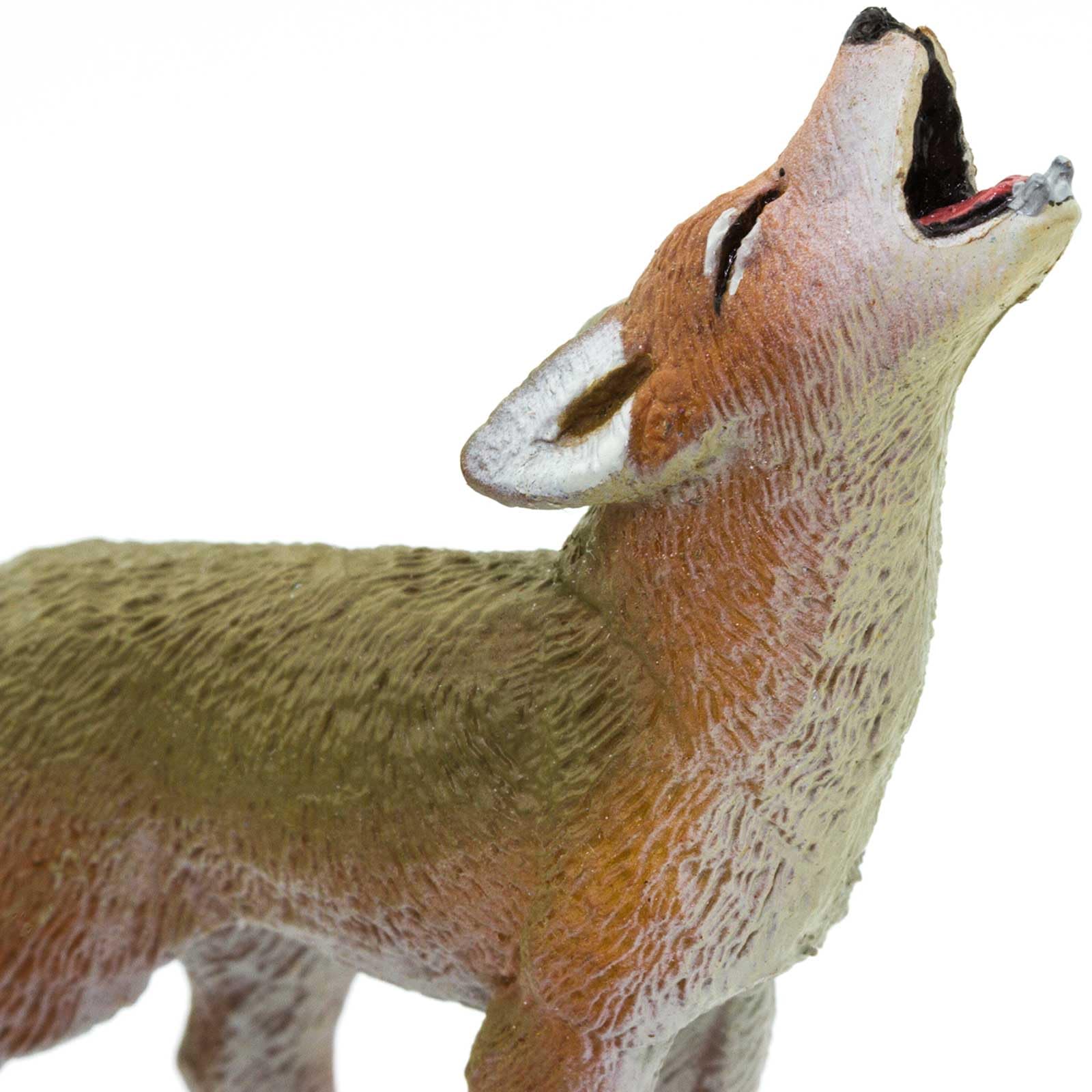Safari Ltd. Coyote Pup on wooden background ideal for storytelling scenes