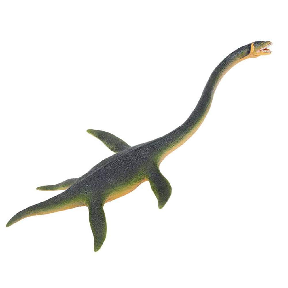 Safari Ltd Elasmosaurus figurine front view, accurate sculpt and vibrant hand-painted details.
