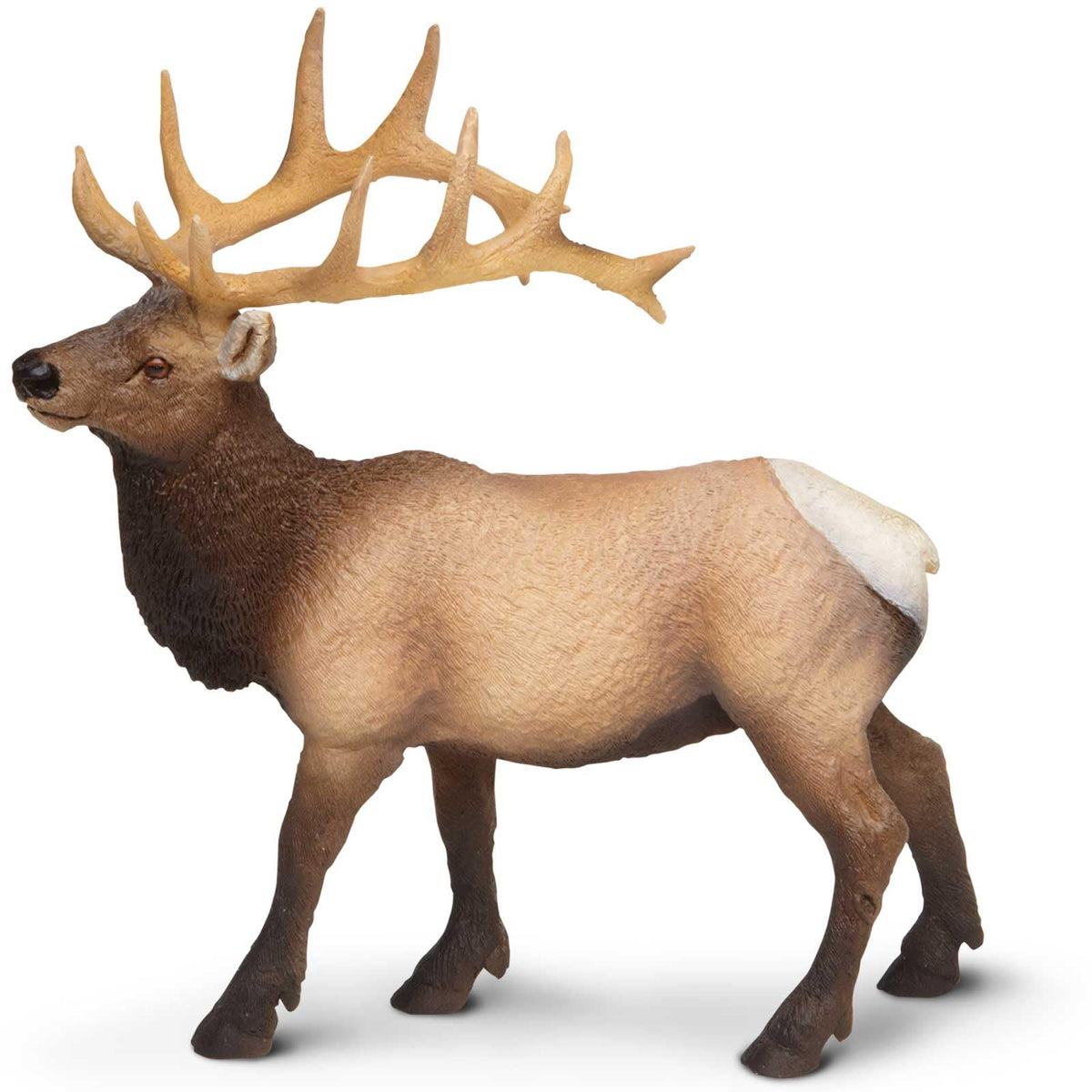 Safari Ltd Elk Bull figurine with detailed antlers for realistic play.